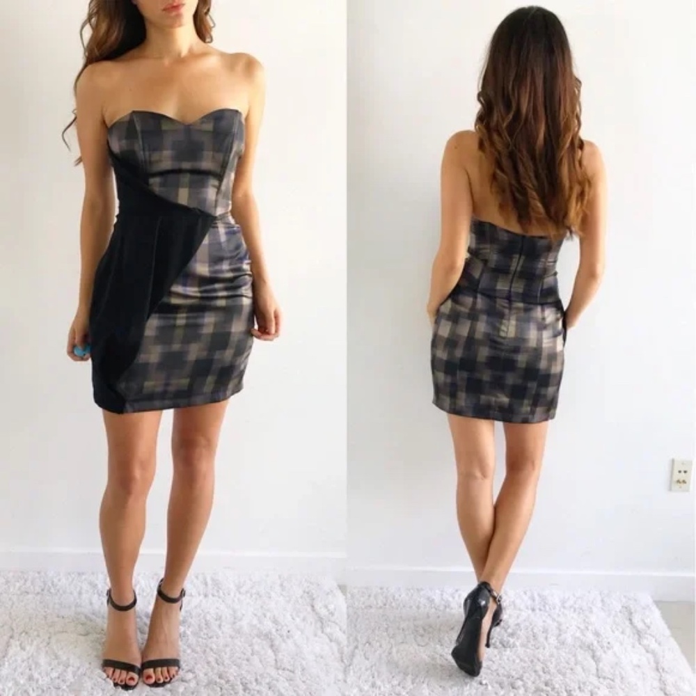 Risto Silk Strapless Drape Dress